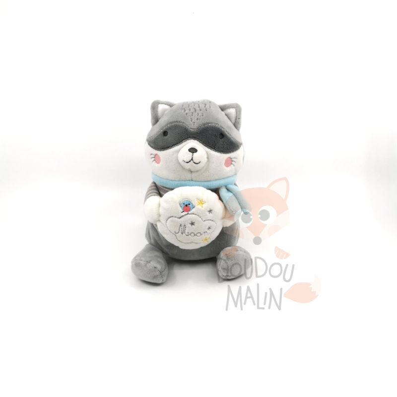  musical box raccoon grey cloud 20 cm 